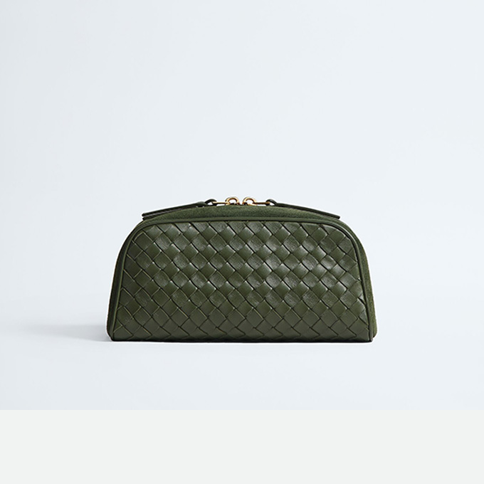 bottega veneta small intrecciato woven cosmetic pouch #876510